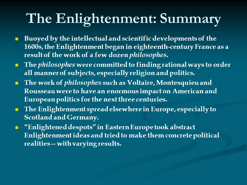 The european enlightenment essay